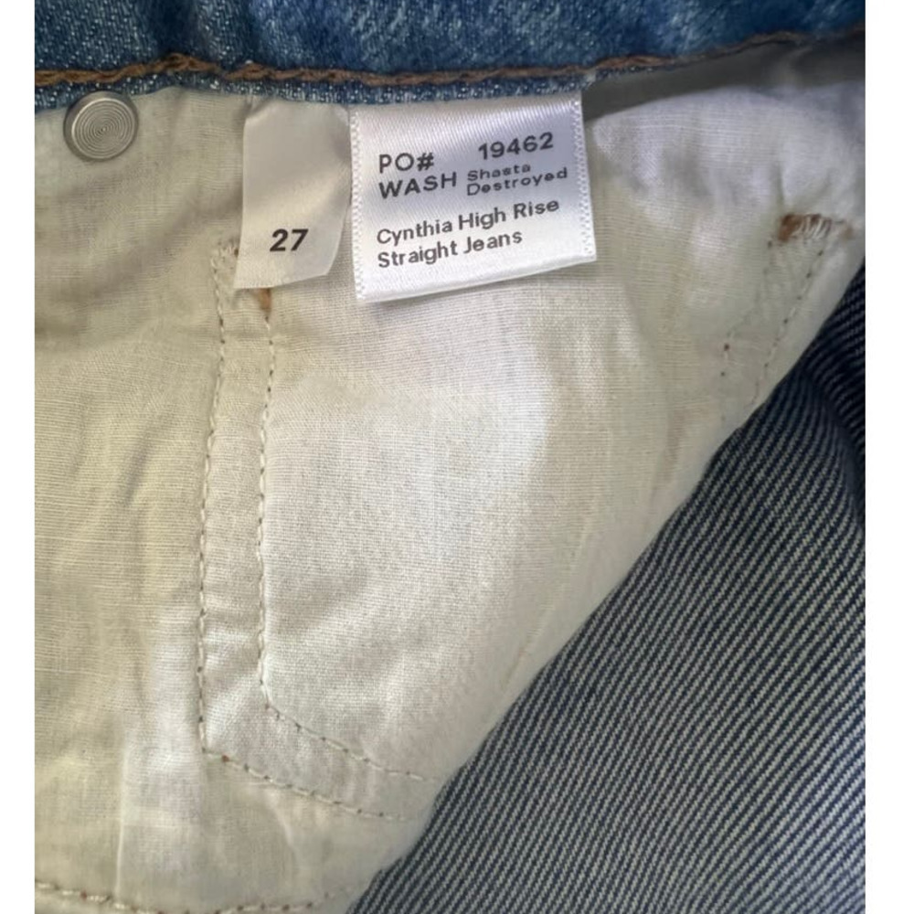 Reformation Cynthia High Rise Straight Jeans in Shasta Destroyed - Picture 11 of 12